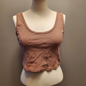 Forever 21 Brown Tan Tank Crop Top